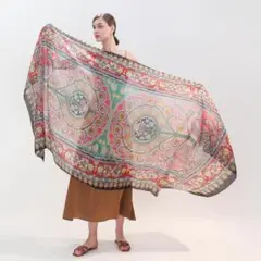 新品 DANA XU 直営店購入 タグ付き シルク100％ 大判ストール