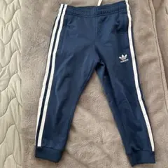 adidas ネイビー ロングパンツ サイドストライプ100