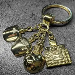 Dior Perfum Bottle Ribbon Charm Keychain