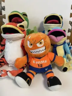 愛媛FC マスコット ぬいぐるみ　セット　サイン入り