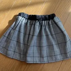 チェック柄ウエストゴムフレアスカート 90cm