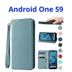 Android One S9 ケース 手帳 携帯カバー ヘイズブルー