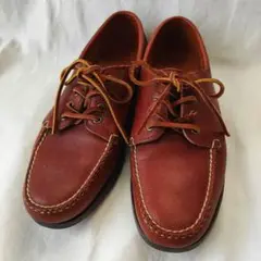 美品 Atlantic Works デッキシューズ　US10　ブラウン/レザー