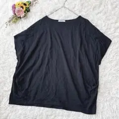 【クラシカルエルフ】コットン100　Tシャツ　カットソー　ゆったり　ブラック　S