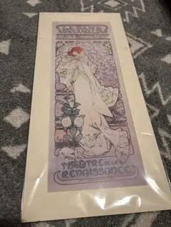 ミュシャMucha1896マット付額絵　　　　　　　椿姫alphonse