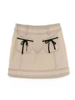 ANDMARY Back ribbon mini skirt