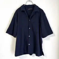 ナノユニバース◆半袖Tシャツ　ジャケット　ネイビー　S ゴルフ　a1762
