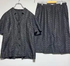ノーブランドタグ無し　美品　ブラックのレース風スカートセットアップ