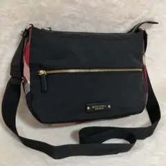 極美品 ブルーレーベルクレストブリッジ ショルダーバッグ チェック