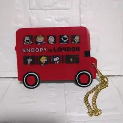 スヌーピー バス型キーホルダー レッド
