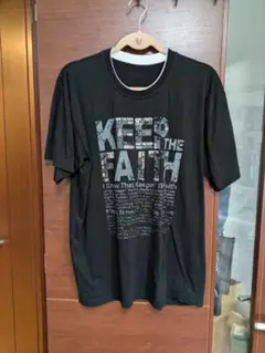 KEEP THE FAITH プリントTシャツ ブラック