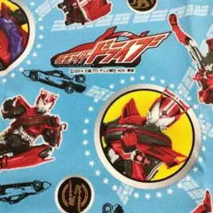 158【ハギレ】 仮面ライダー　ドライブ オックス生地　50×54㎝