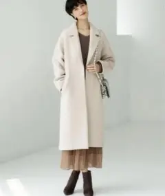 【美品】グリーンレーベルリクラシングFAbRICA FFCロングチェスターコート
