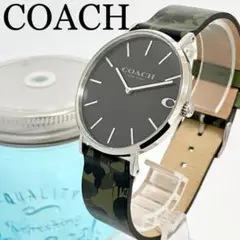 563 COACH コーチ時計 メンズ腕時計 美品 迷彩 ブラック シンプル