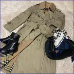 【希少二枚襟】 BURBERRY ビンテージ 男女兼用 ウールライナー トレンチ