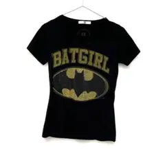 バットマン　BATGIRL　半袖Tシャツ　ロゴキラキララインストーン