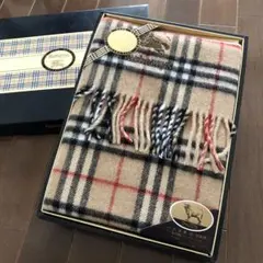 未使用 Burberrys バーバリー ウール100% ひざ掛け ノバチェック