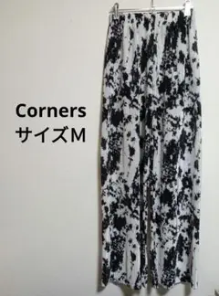 Corners コーナーズ　イージーパンツ　プリーツパンツ　総柄　サイズＭ