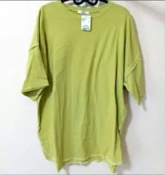 未使用　earth　Tシャツ　イエロー　フリーサイズ