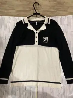 FENDI ロゴ入りニット襟付き ヴィンテージ 訳あり