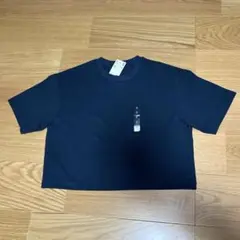 【新品】ユニクロ　テクスチャージャージーT ネイビーS