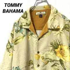 N-5511 TOMMY BAHAMA アロハシャツ トロピカル柄 シルク L