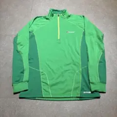 Berghaus ロンt 長袖tシャツ　ハーフジップ　アウトドア　緑　S