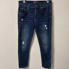 送料無料/ZARA ザラ ダメージデニム デニムパンツ ダメージジーンズ