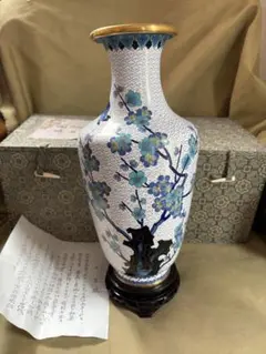 中國美術 古玩 景泰蓝 白地花瓶 七宝焼花瓶 置物 2025年最新】景泰蓝の人気アイテム - メルカリ