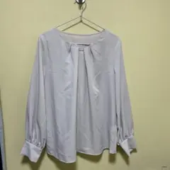 新品同様★ライトグレー バルーンスリーブ シャツLサイズ