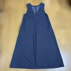 KEYUKA デニム風ロングワンピース　青