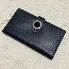 【美品】BVLGARI 長財布 二つ折り コローレ ゼロワン レザー ブラック