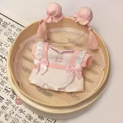 10cm ぬいぐるみ服　ぬい服　着せ替え　中華娘セット チャイナ服　ピンク