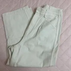 ハイウエストクリームデニムパンツ