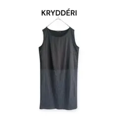 【KRYDDÉRI】ノースリーブ チュニック ワンピ 異素材ドッキング 9