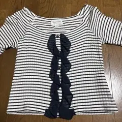JILL STUART 半袖ストライプ　フリル　Tシャツ