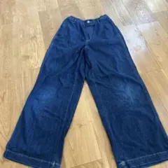 UNIQLO デニムブルーワイドパンツ 160