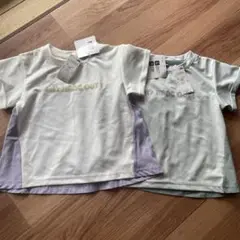 ホワイト/ラベンダー Tシャツ 100cm