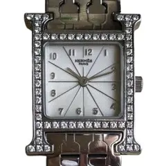 I815-13 エルメス HERMES ベゼルダイヤ Hウォッチ HH1.230