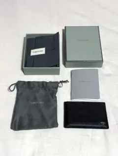 TOM FORD ブラックレザー カードケース