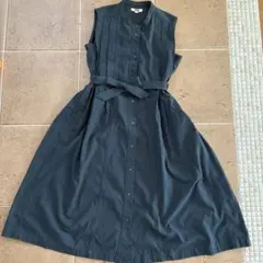 UNIQLO ノースリーブワンピース　ネイビー160 大人も可　綿100