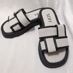 即発送☆極美品☆＜SOFI＞スクエア フラットサンダル36