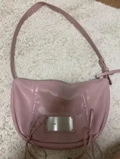 Matin Kim ピンクレザーショルダーバッグ