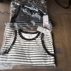 セール　UNIQLO ストライプ ノースリーブタンクトップ 150