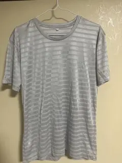 グレー ストライプ Tシャツ Lサイズ