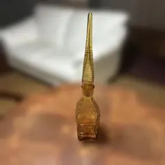 琥珀色 スモーキンググラス 空き瓶　サンフォルム　Sasaki Glass
