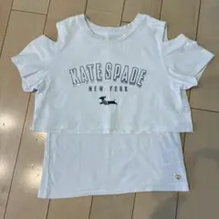 KATE SPADE ホワイト クロップドTシャツ セット