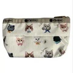 今期完売品　レスポートサック　猫イラスト ポーチ 中型