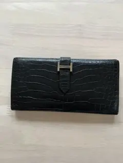 最終値下げ 美品 エルメス ベアン クロコダイル アリゲーター 長財布