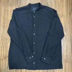 MUJI 黒 長袖シャツ Lサイズ